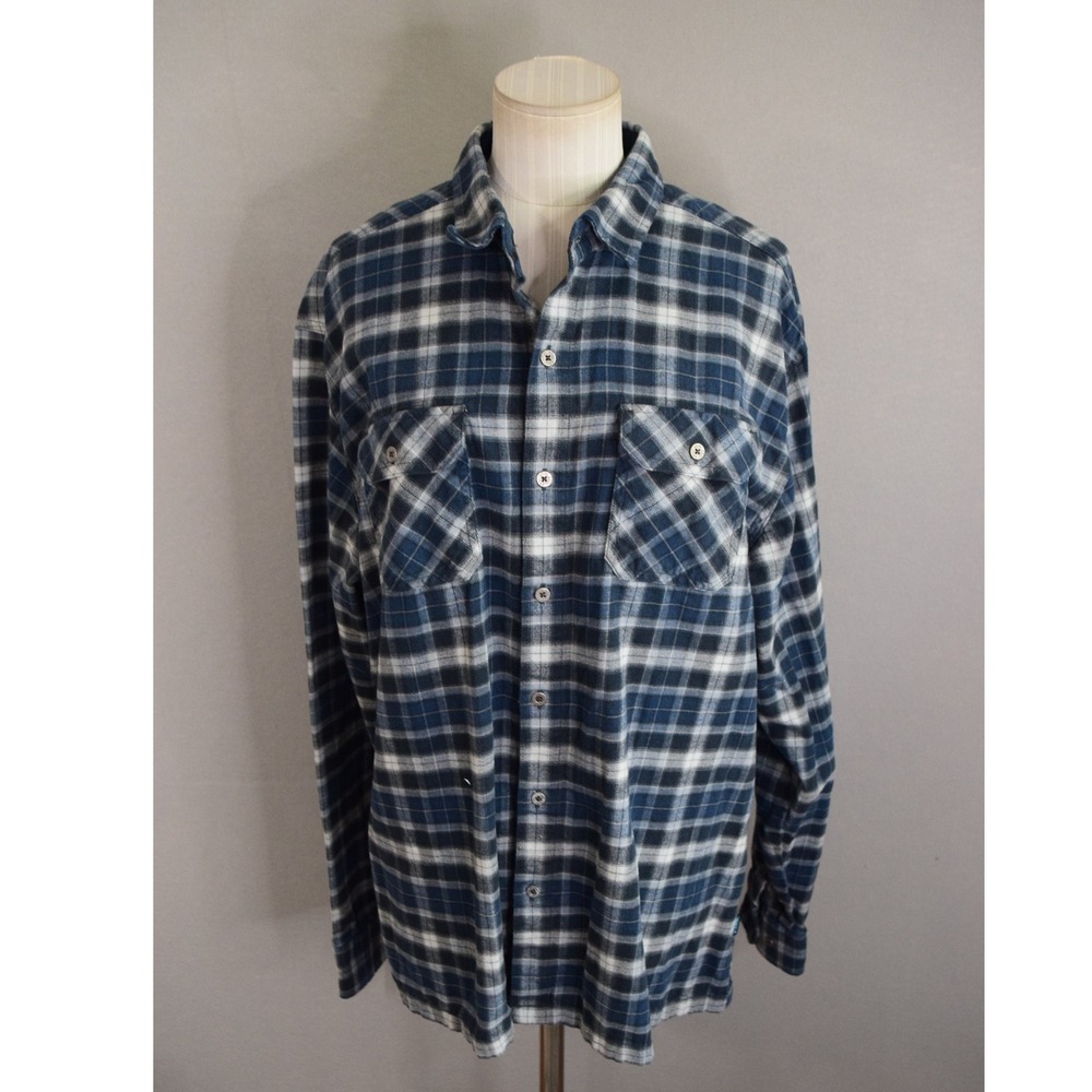 Kuhl Men's Dillingr Flannel Long Sleeve XL Blue Plaid  Mens Outdoor Hiking